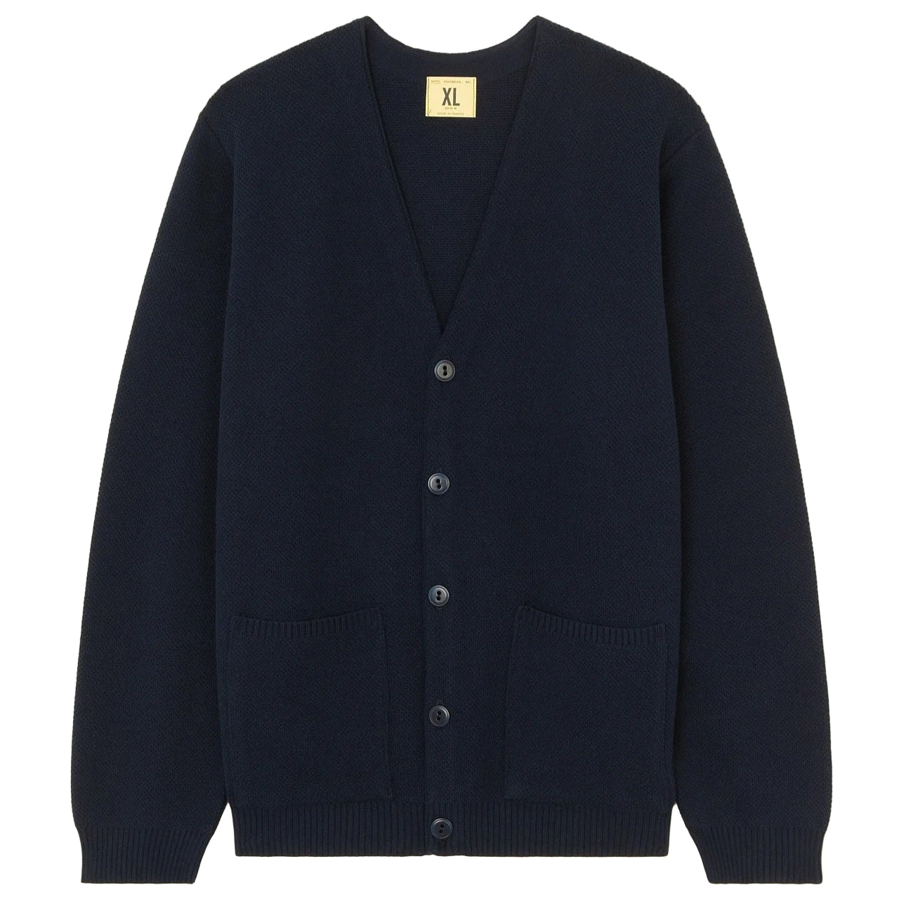 Youri Cardigan, Extra-fine Merino Wool, Marine-Sweatshirts-Nitto Knitwear-Motorious Copenhagen