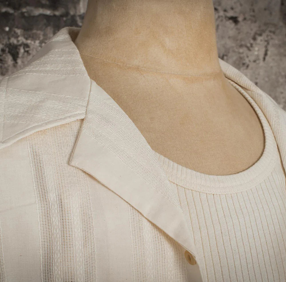 Cuba Guayavera, Short Sleeve Shirt, Natural
