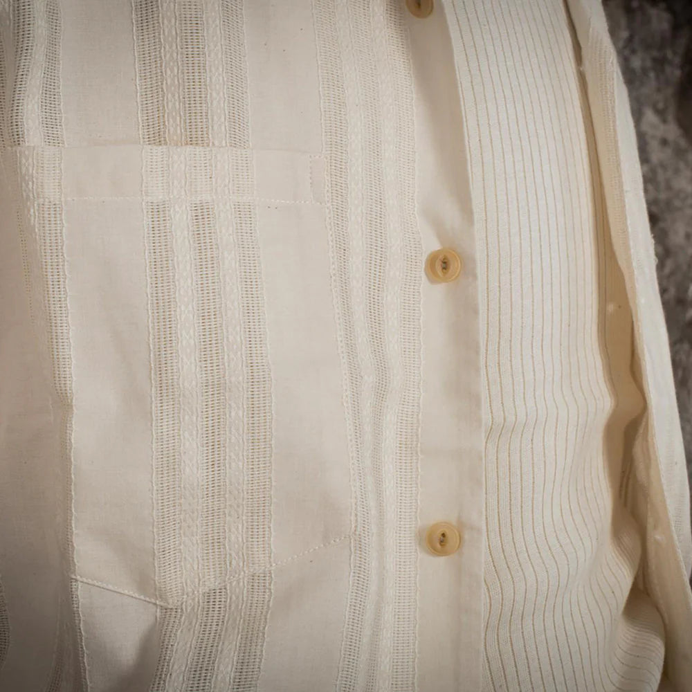 Cuba Guayavera, Short Sleeve Shirt, Natural