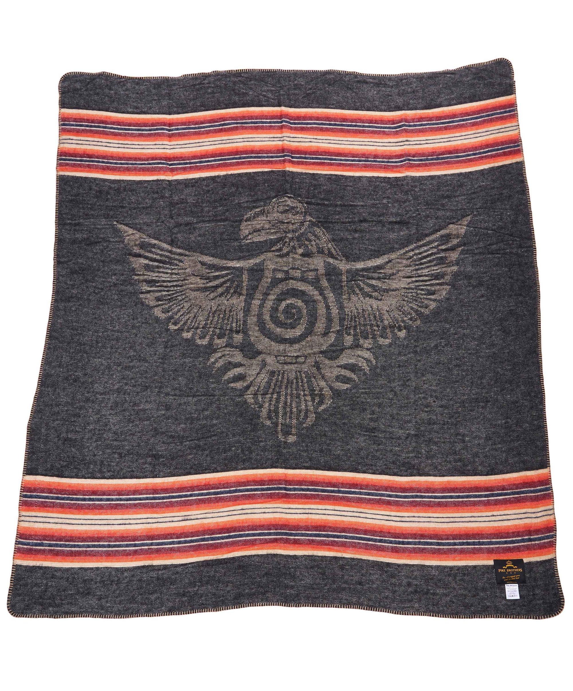 1969 Denakatee Depakatè wool blanket, Faded Black-Tæpper-Pike Brothers-Motorious Copenhagen