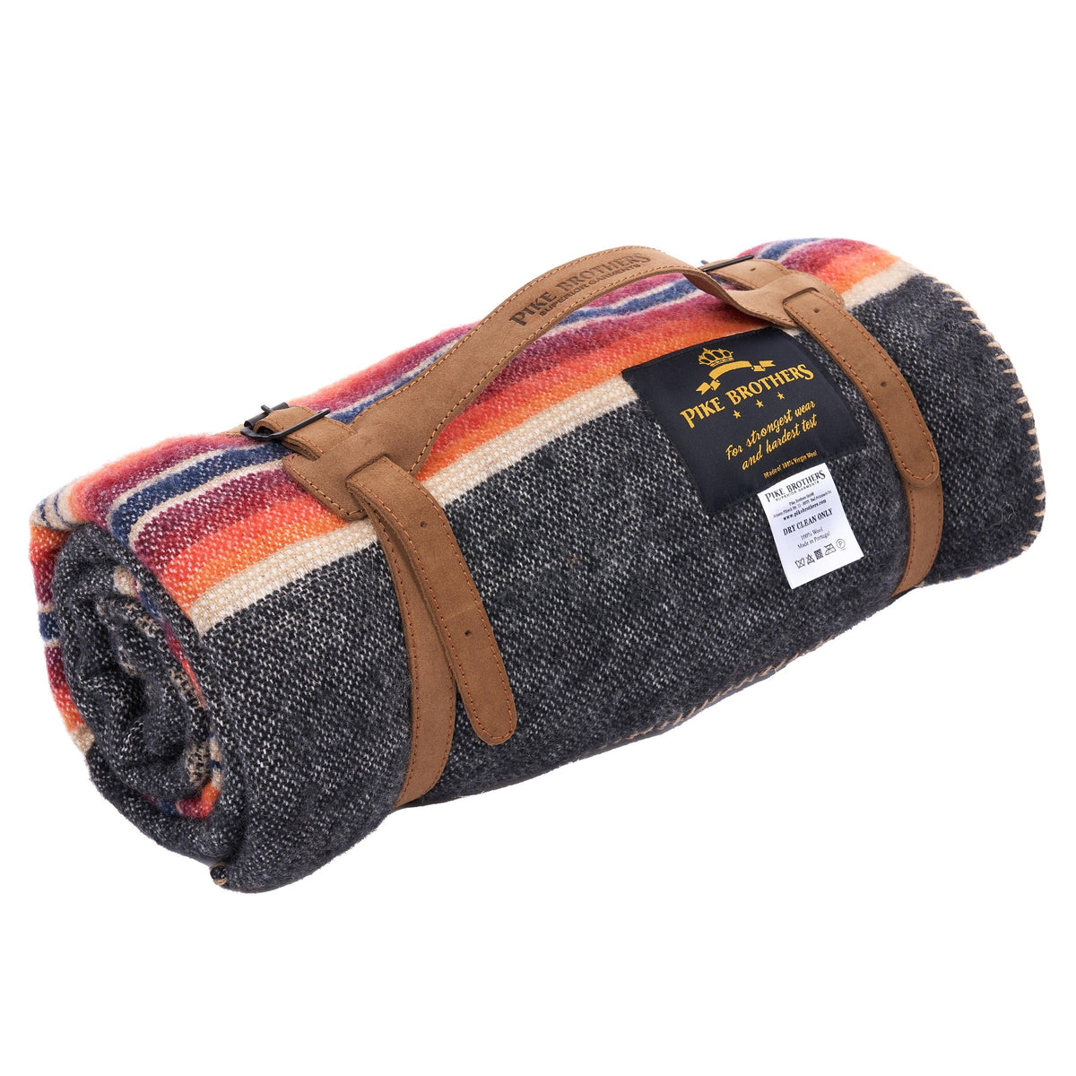 1969 Denakatee Depakatè wool blanket, Faded Black-Tæpper-Pike Brothers-Motorious Copenhagen