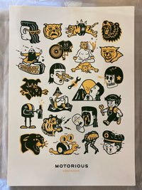 2021 Motorious screen print by Christoffer A3