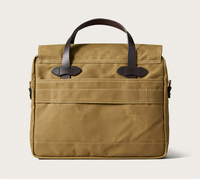 24-hour Tin Cloth Briefcase, Dark tan-Tasker-Filson 1897-Motorious Copenhagen