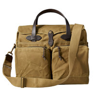 24-hour Tin Cloth Briefcase, Dark tan-Tasker-Filson 1897-Motorious Copenhagen