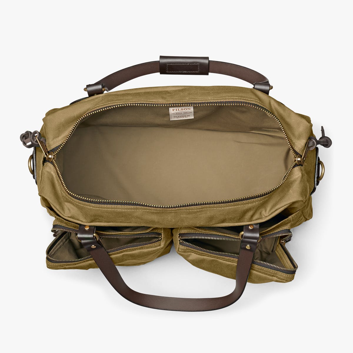 48-hour Tin Cloth Duffle Bag, Dark Tan-Tasker-Filson 1897-Motorious Copenhagen