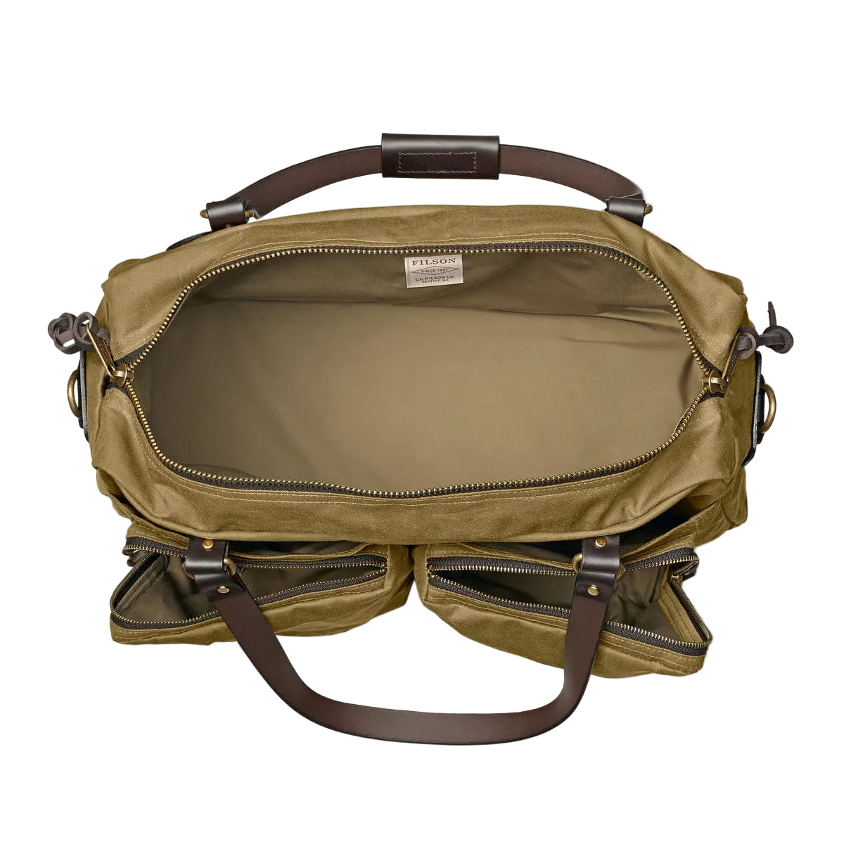 48-hour Tin Cloth Duffle Bag, Dark Tan-Tasker-Filson 1897-Motorious Copenhagen