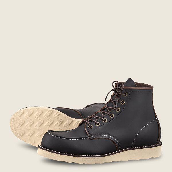 6" Classic MOC, Black Prairie Leather, Style no. 8849-Sko og støvler-Red Wing Shoes-Motorious Copenhagen