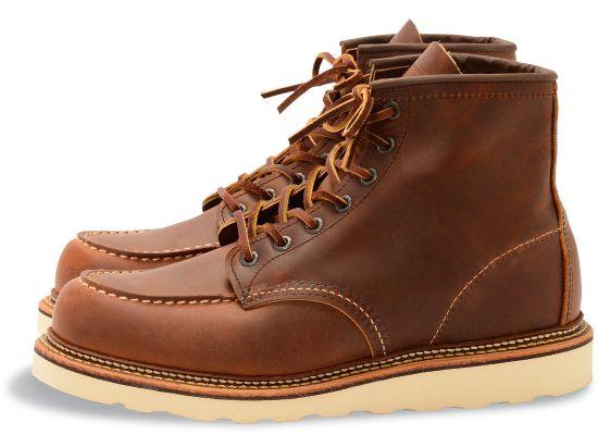 6" Classic MOC, Copper Rough & Tough Leather, Style no. 1907, Oil Tanned-Sko og støvler-Red Wing Shoes-Motorious Copenhagen