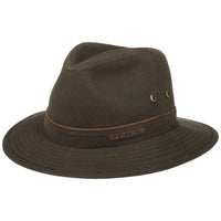 Avasun Waxed Cotton Traveller, Dark brown-Hatte og Caps-Stetson-Motorious Copenhagen