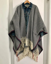 'Belmonte' Poncho, Organic wool-Jakker-School of Life Projects-Motorious Copenhagen