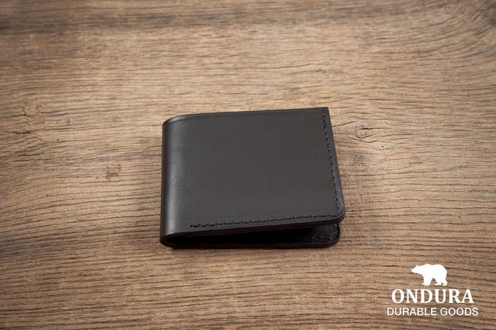 Bifold Coin Wallet, Black-Tegnebøger-Ondura Durable Goods-Motorious Copenhagen