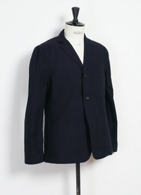 Charlie, Easy Three Button Blazer, Indigo-Blazere-Hansen Garments-Motorious Copenhagen
