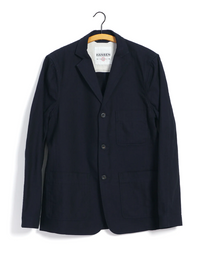 Charlie, Easy Three Button Blazer, Indigo-Blazere-Hansen Garments-Motorious Copenhagen