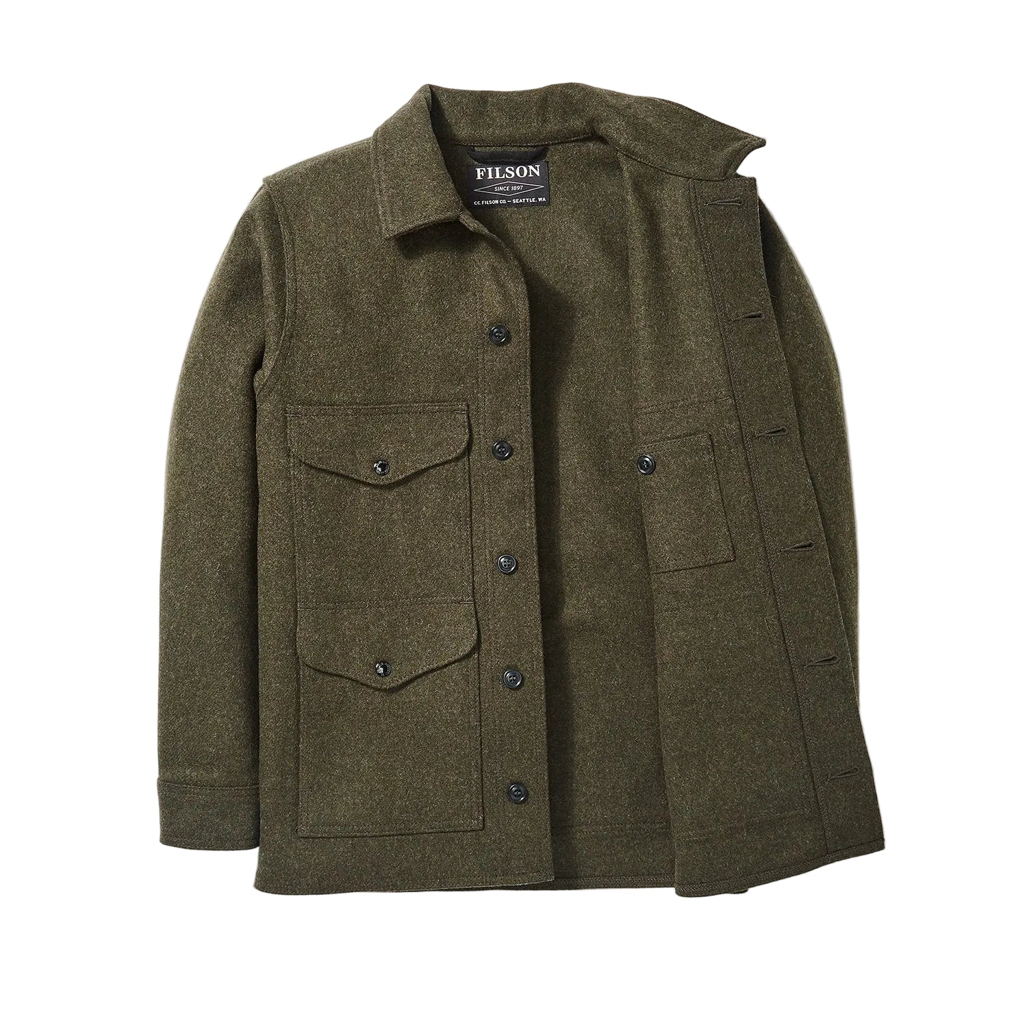 Cruiser Jacket, Mackinaw Wool, Forest Green-Jakker-Filson 1897-Motorious Copenhagen
