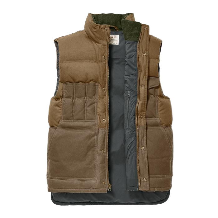 Cruiser Vest, Down, Dark Tan-Veste-Filson 1897-Motorious Copenhagen