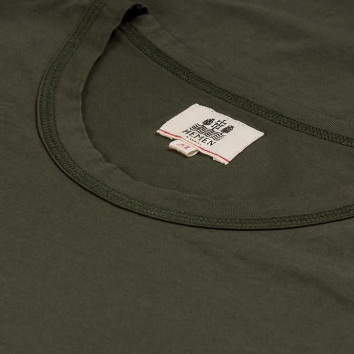 Dani Organic Cotton-Jersey T-Shirt, Forest Green-T-shirts-Hemen Biarritz-Motorious Copenhagen