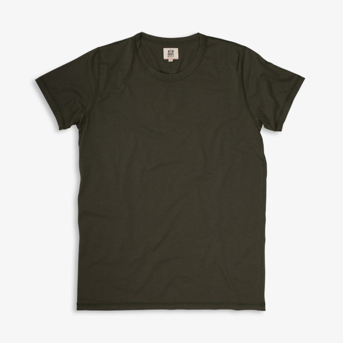 Dani Organic Cotton-Jersey T-Shirt, Forest Green-T-shirts-Hemen Biarritz-Motorious Copenhagen