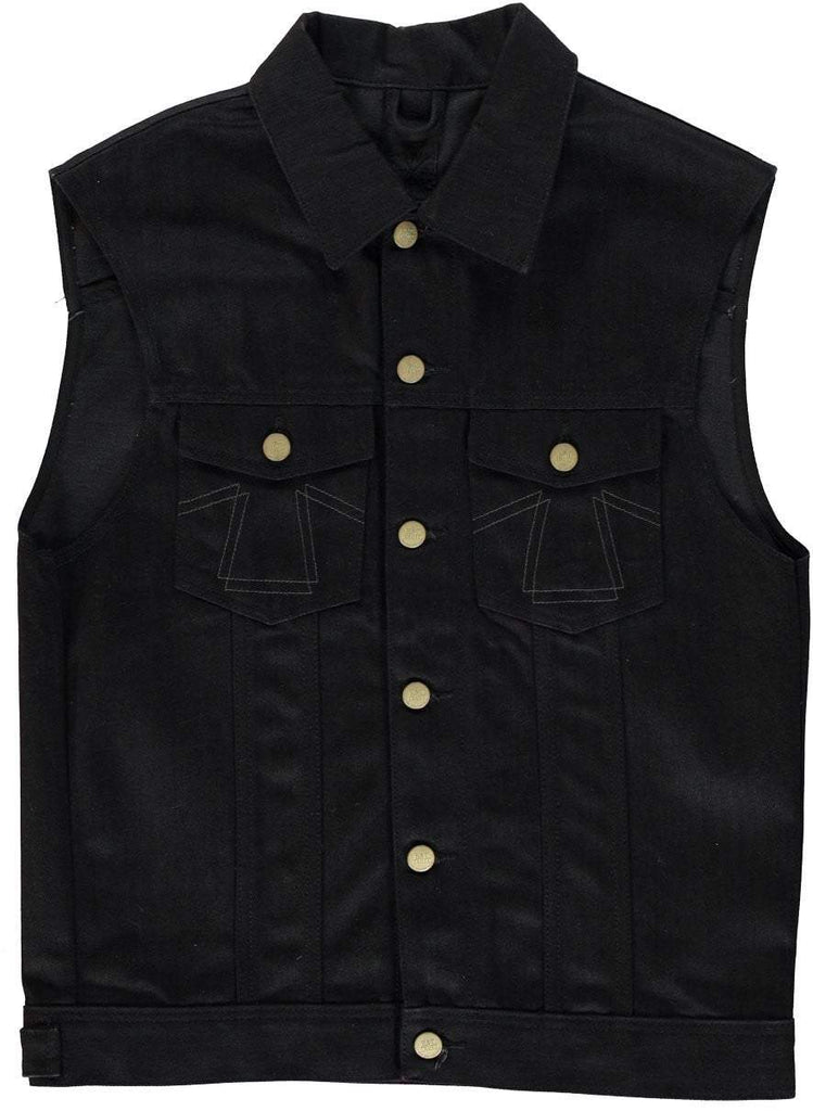 Denim vest Black