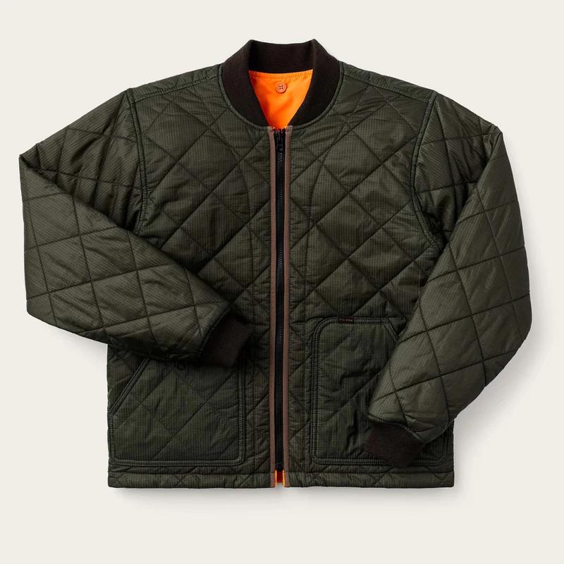 Eagle Plains Jacket liner, Surplus Green / Blaze Orange-Jakker-Filson 1897-Motorious Copenhagen