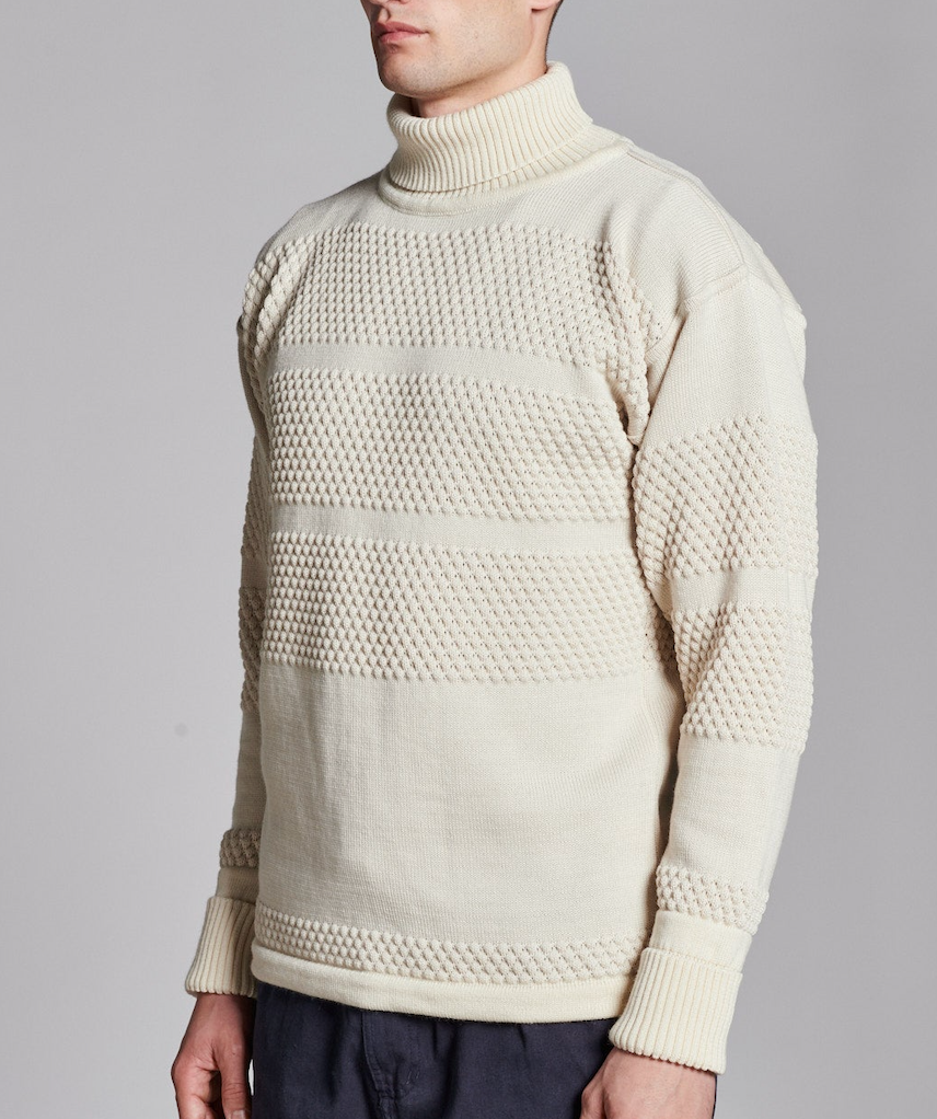 FISHERMAN sweater, Natural White-Sweatshirts-SNS Herning-Motorious Copenhagen