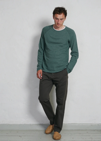 Felix, Raglan Long sleeve T-shirt, Eucalyptus-T-shirts-Hansen Garments-Motorious Copenhagen