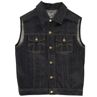 Fit 736 Denim Vest, Indigo Blue-Veste-Eat Dust-Motorious Copenhagen