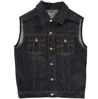 Fit 736 Denim Vest, Indigo Blue-Veste-Eat Dust-Motorious Copenhagen