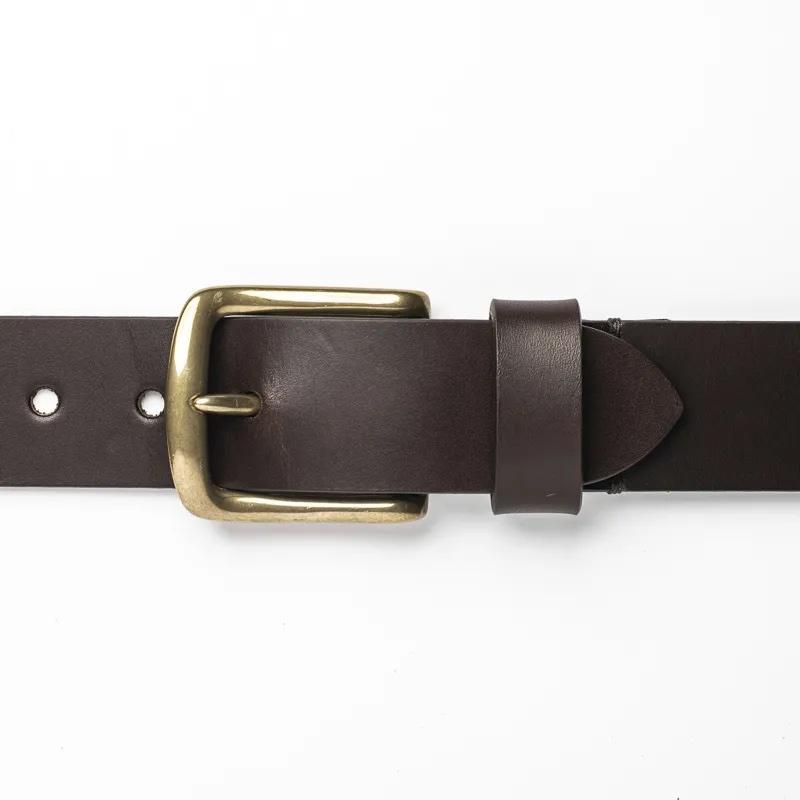 Flintholm, 40mm Belt, Brown/Antique Brass-Bælter-Baunbaek og Lyn-Motorious Copenhagen