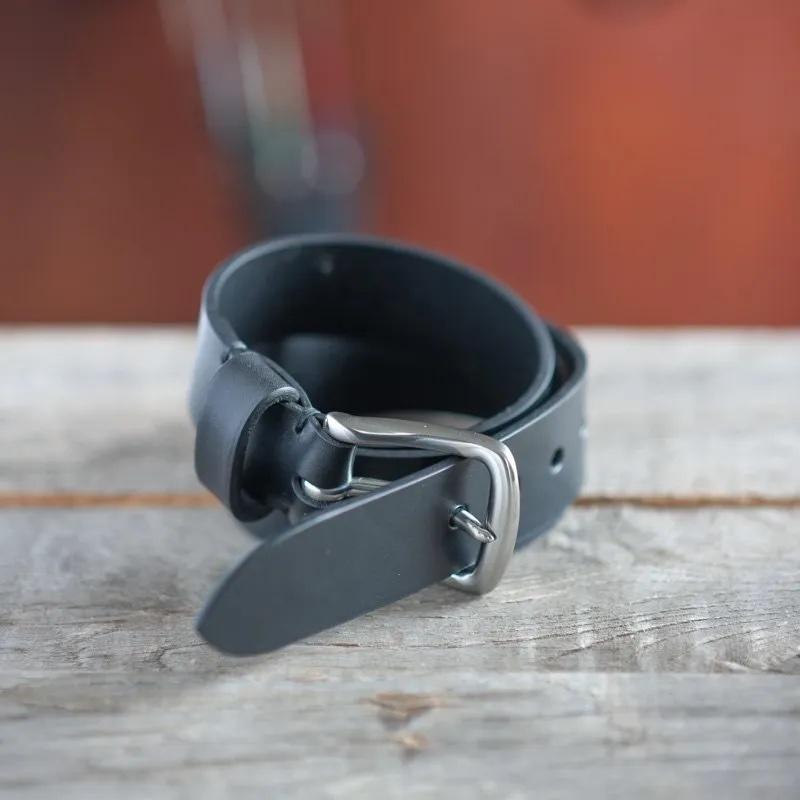 Flintholm, 40mm leather belt, Black-Bælter-Baunbaek og Lyn-Motorious Copenhagen