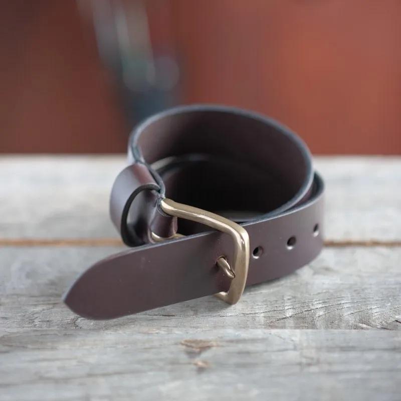 Flintholm, 40mm leather belt, Brown-Bælter-Baunbaek og Lyn-Motorious Copenhagen