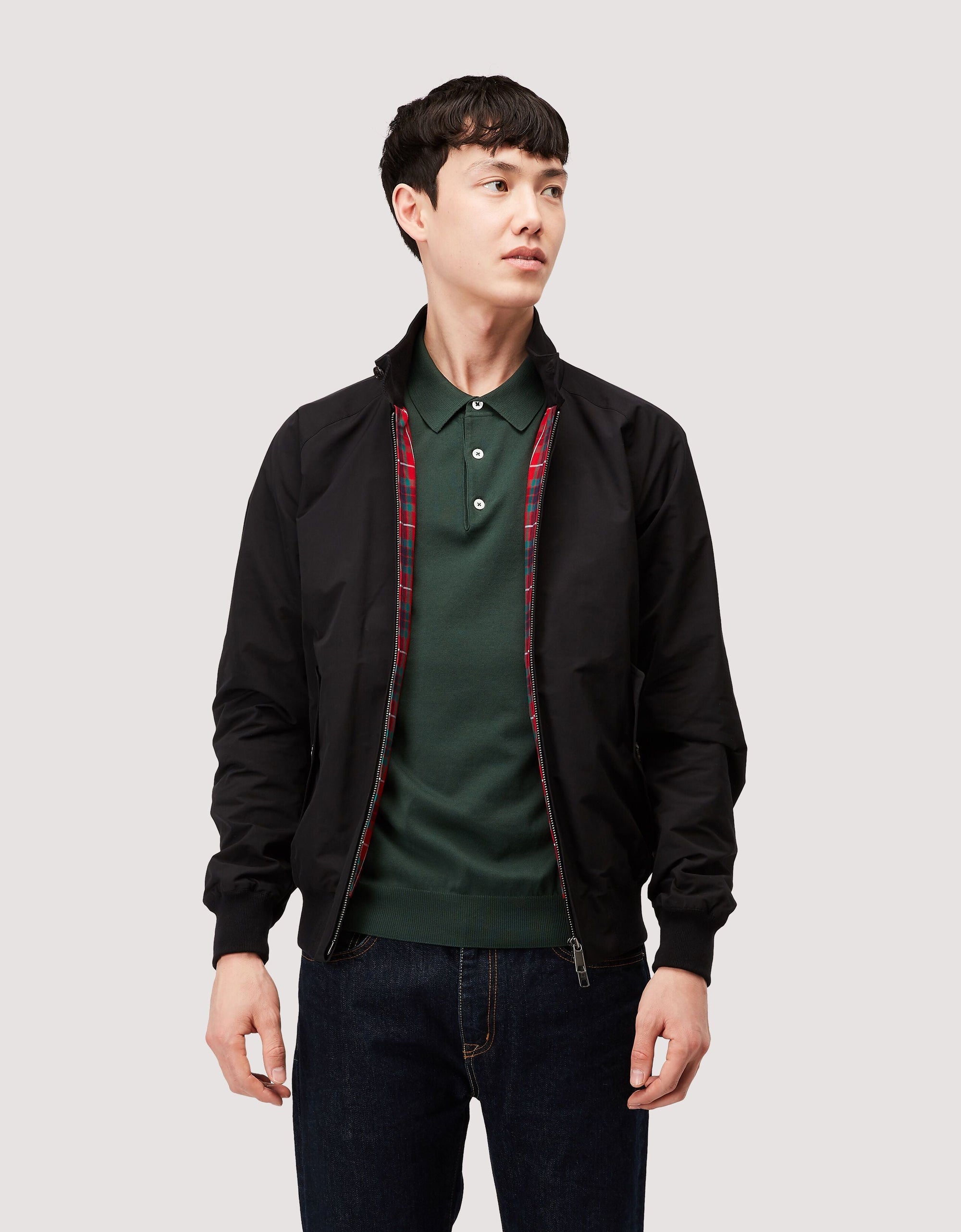 G9 Classic Fit Harrington Jacket, Black-Jakker-Baracuta-Motorious Copenhagen