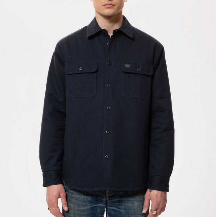 Glenn, Padded shirt, Navy-Jakker-Nudie Jeans-Motorious Copenhagen