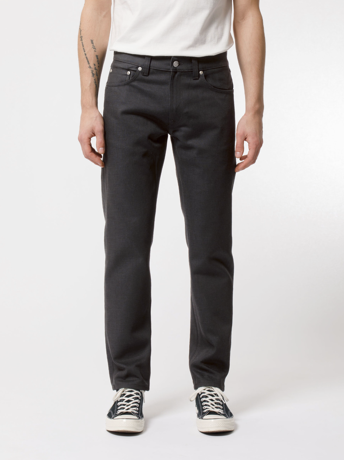 Gritty Jackson, Dry Black YD-Bukser-Nudie Jeans-Motorious Copenhagen