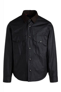 Heavy Shirt, Waxed, Black-Jakker-Manifattura Ceccarelli-Motorious Copenhagen