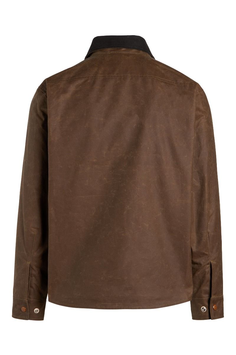 Heavy Shirt, Waxed, Dark Tan-Jakker-Manifattura Ceccarelli-Motorious Copenhagen