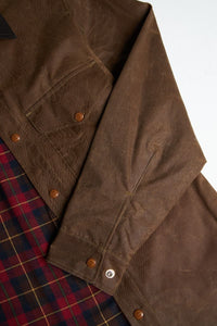 Heavy Shirt, Waxed, Dark Tan-Jakker-Manifattura Ceccarelli-Motorious Copenhagen