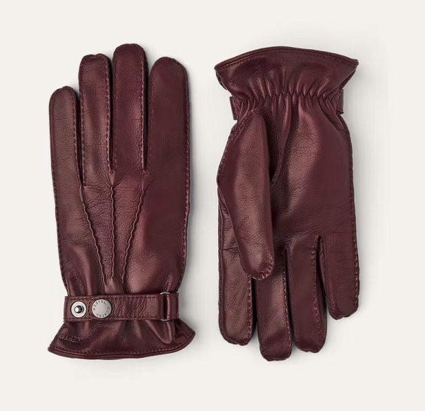 Jake leather gloves, Bordeaux-Handsker-Hestra-Motorious Copenhagen