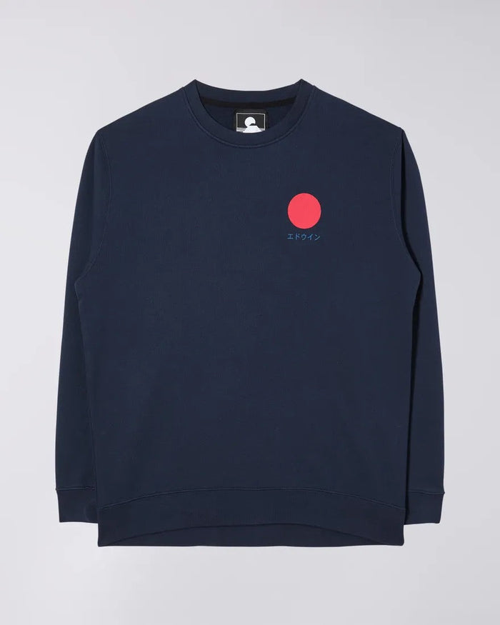 Japanese Sun Sweatshirt, Navy Blazer-T-shirts-Edwin-Motorious Copenhagen