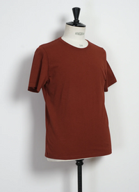Julian, Crew Neck t-shirt, Terracotta-T-shirts-Hansen Garments-Motorious Copenhagen