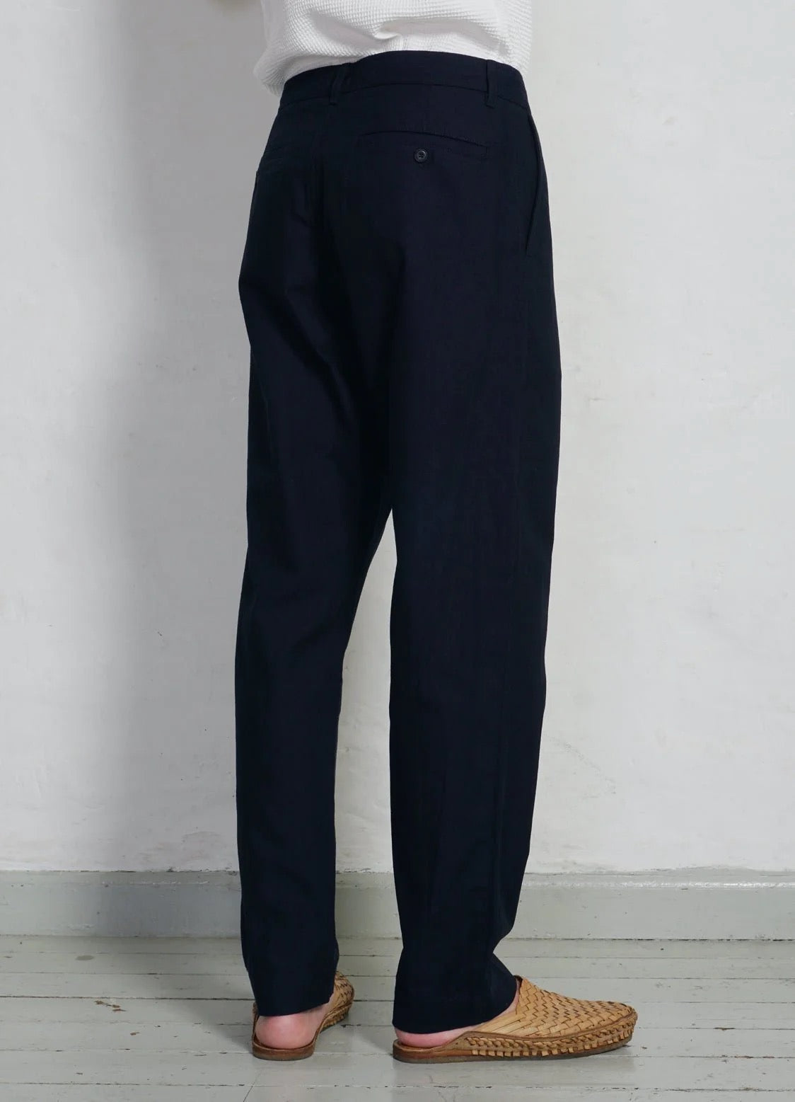 Ken, Wide Cut Trousers, Indigo-Bukser-Hansen Garments-Motorious Copenhagen