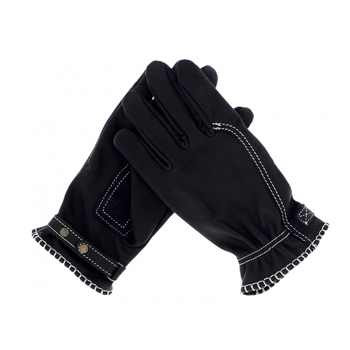 Leather Gloves, CE motorcycle approved, Black-Handsker-Kytone-Motorious Copenhagen