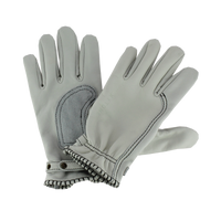 Leather Gloves, CE motorcycle approved, White-Handsker-Kytone-Motorious Copenhagen