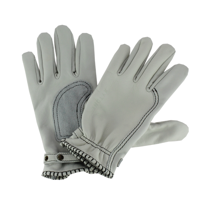 Leather Gloves, CE motorcycle approved, White-Handsker-Kytone-Motorious Copenhagen