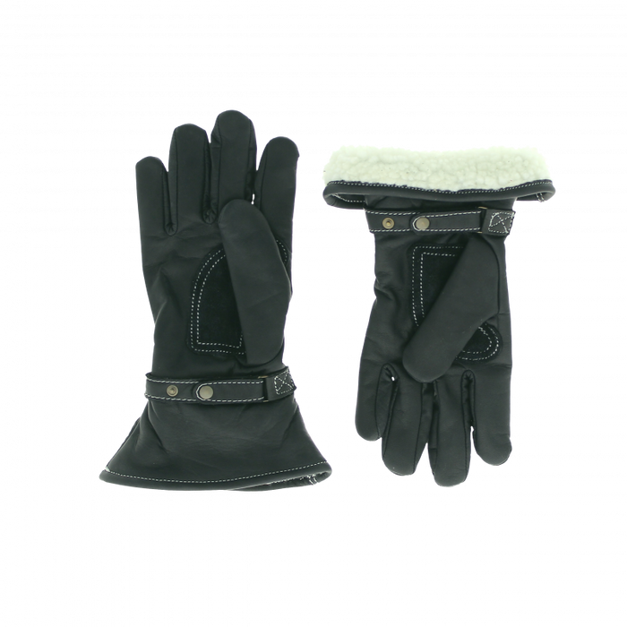 Leather Gloves Doublés, CE motorcycle approved, Black-Handsker-Kytone-Motorious Copenhagen