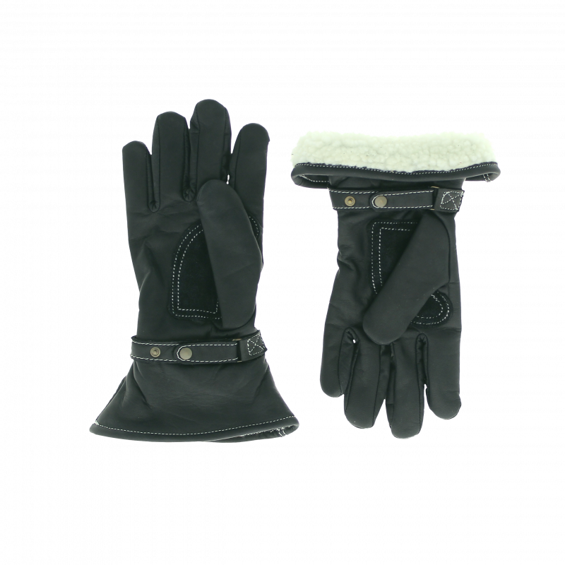 Leather Gloves Doublés, CE motorcycle approved, Black-Handsker-Kytone-Motorious Copenhagen