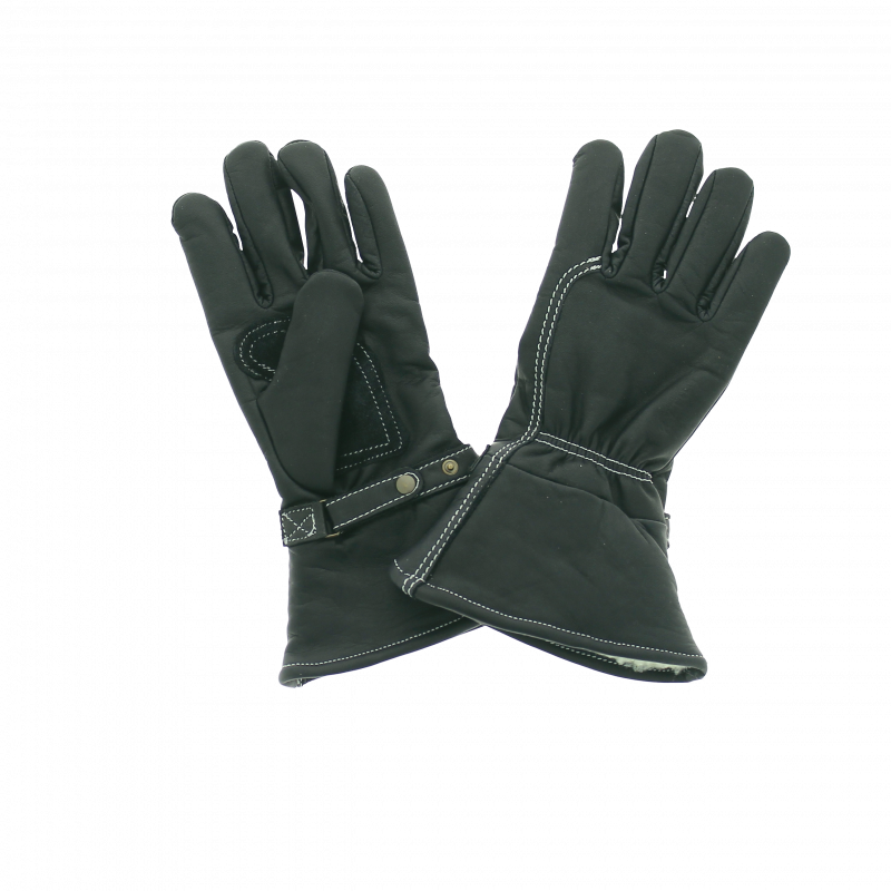 Leather Gloves Doublés, CE motorcycle approved, Black-Handsker-Kytone-Motorious Copenhagen