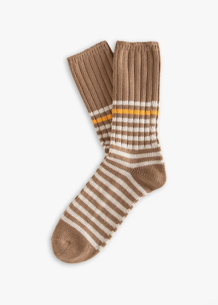 Marine collection, Stripes Sand & White Socks-Sokker-Thunders Love-Motorious Copenhagen