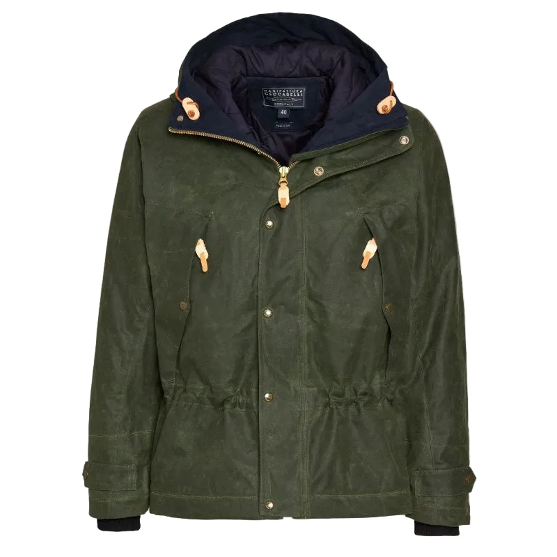 Mountain Jacket, Wool padding lining, Dark Green-Jakker-Manifattura Ceccarelli-Motorious Copenhagen