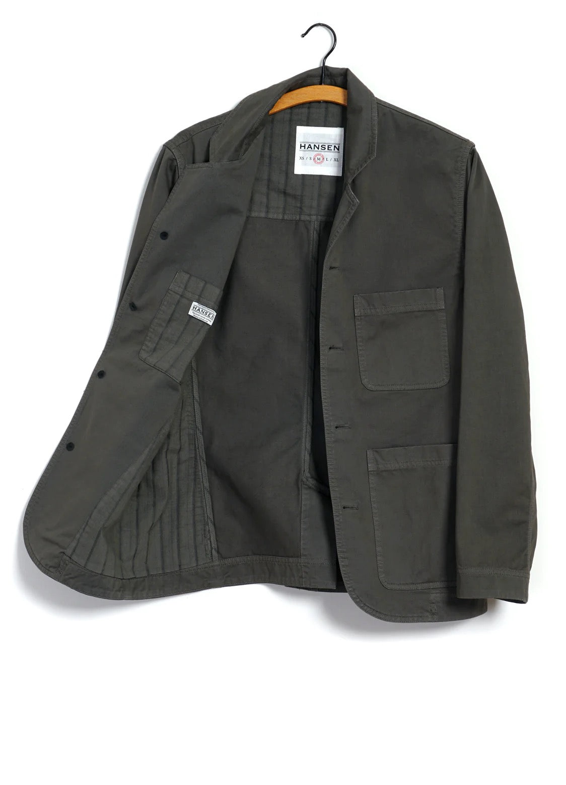 Nicolai, Informal 4-button blazer, Dark Moss-Blazere-Hansen Garments-Motorious Copenhagen