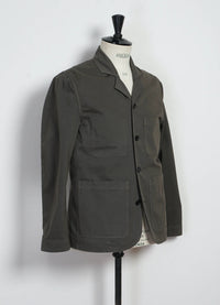 Nicolai, Informal 4-button blazer, Dark Moss-Blazere-Hansen Garments-Motorious Copenhagen